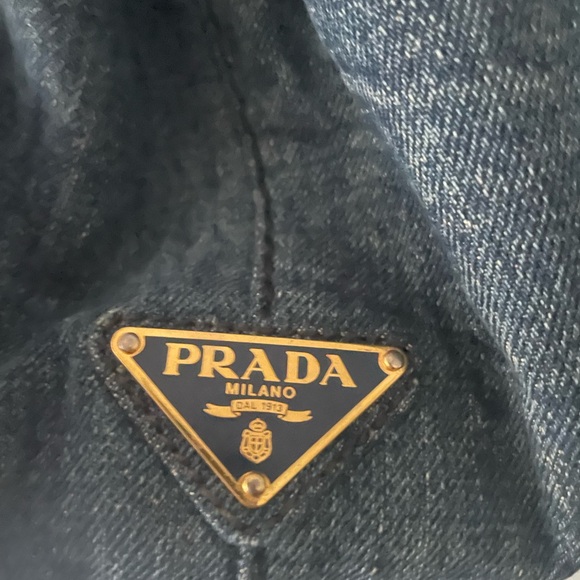Denim Prada Canapa Large Tote - Picture 14 of 14